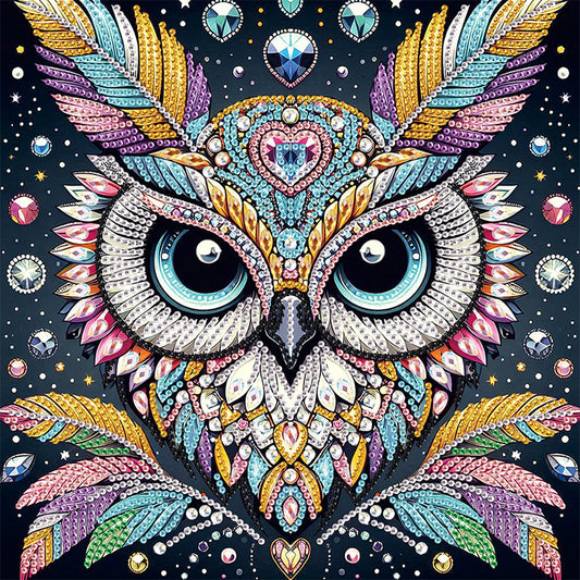 Owl - Special Shaped Drill Diamond Painting 30*30CM