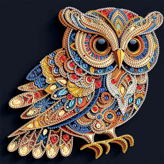 Owl - Special Shaped Drill Diamond Painting 30*30CM