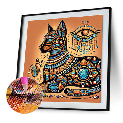 Egyptian Cat - Special Shaped Drill Diamond Painting 30*30CM