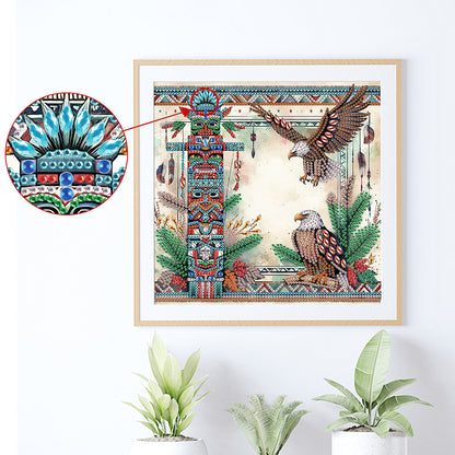 Indian Eagle - Special Shaped Drill Diamond Painting 30*30CM