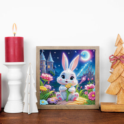 Cartoon Rabbit - Special Shaped Drill Diamond Painting 30*30CM