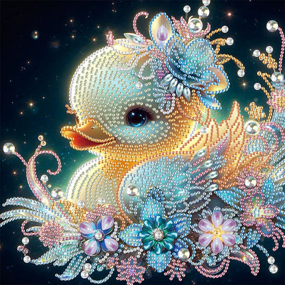 Cartoon Duck - Special Shaped Drill Diamond Painting 30*30CM