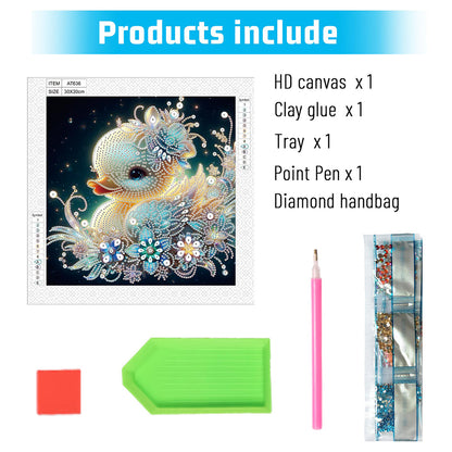 Cartoon Duck - Special Shaped Drill Diamond Painting 30*30CM