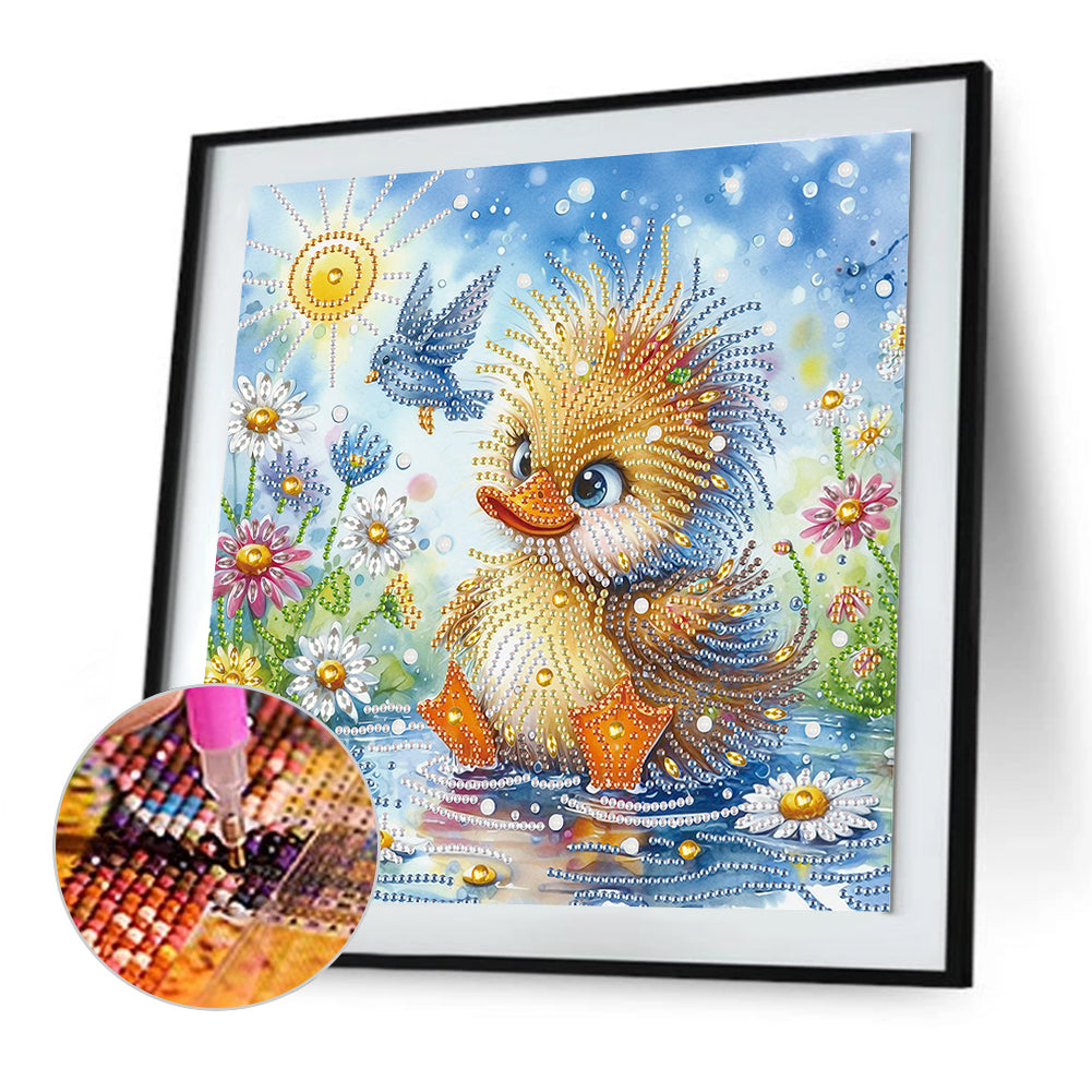 Cartoon Duck - Special Shaped Drill Diamond Painting 30*30CM