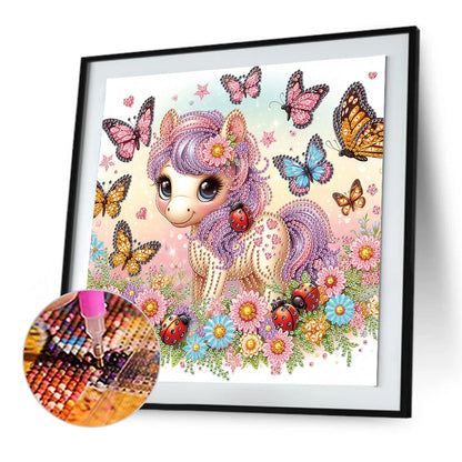 Cartoon Pony - Special Shaped Drill Diamond Painting 30*30CM