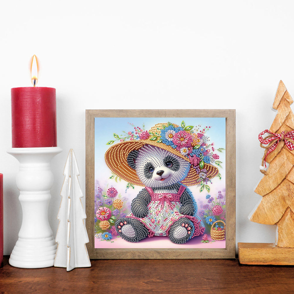 Cartoon Panda - Special Shaped Drill Diamond Painting 30*30CM