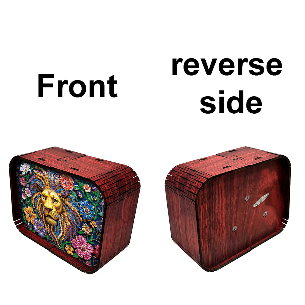 1pc Golden Lion Handmade Wooden Music Box Diamond Painting Art Kit Birthday Gift