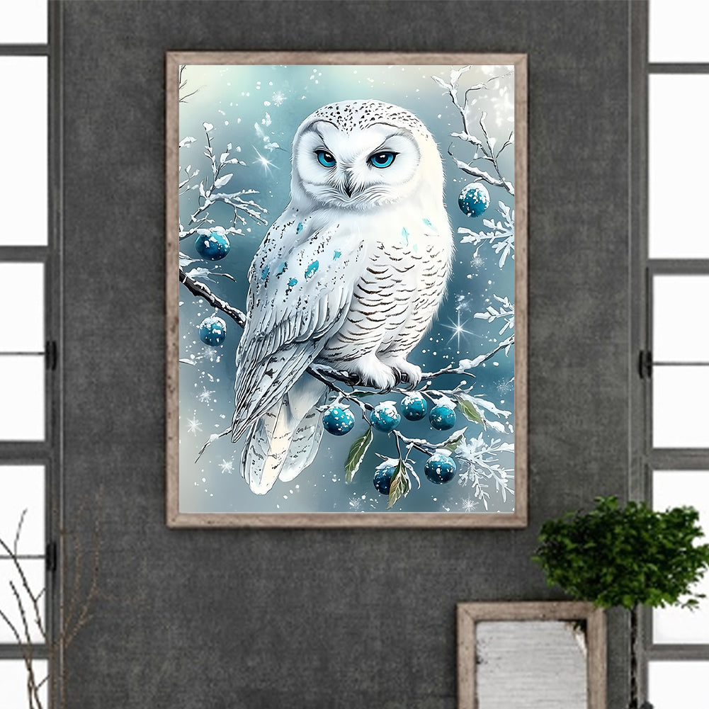 Owl - Full Round Drill Diamond Painting 30*40CM