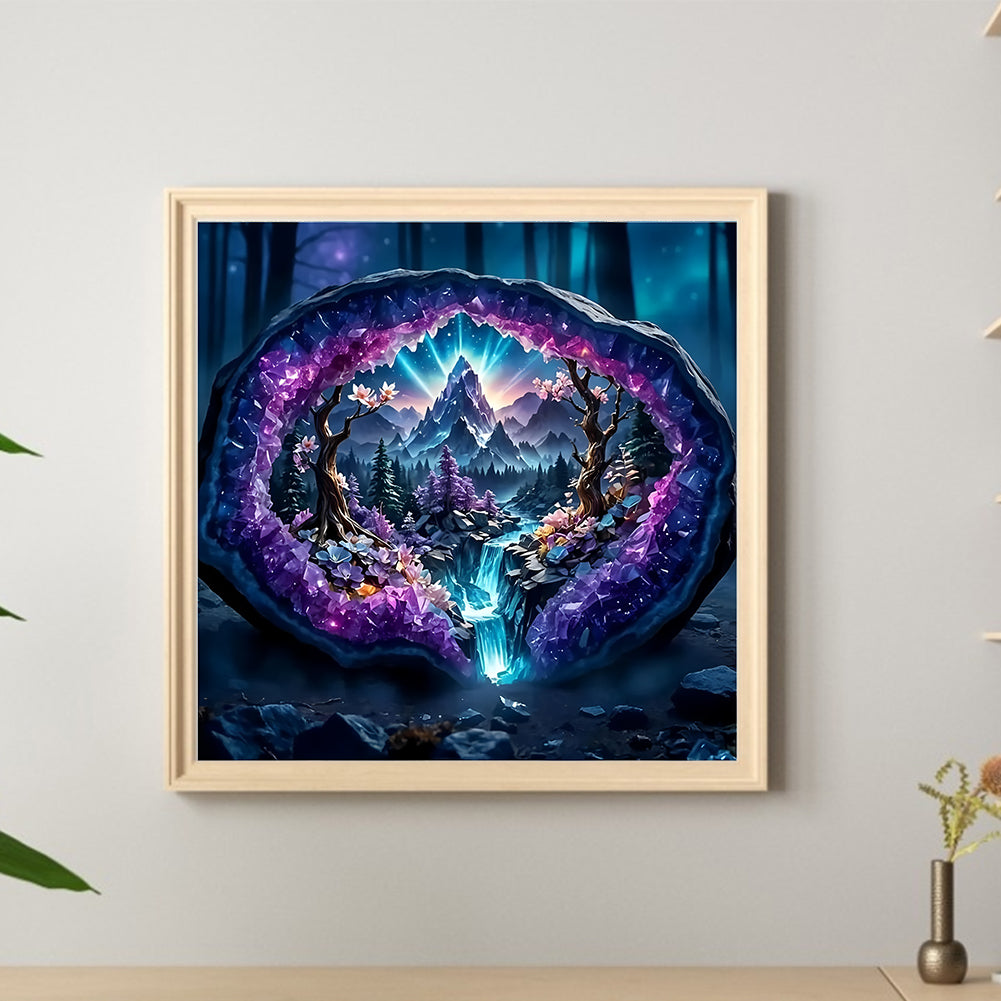 Amethyst Flower Tree - Full Round Drill Diamond Painting 30*30CM