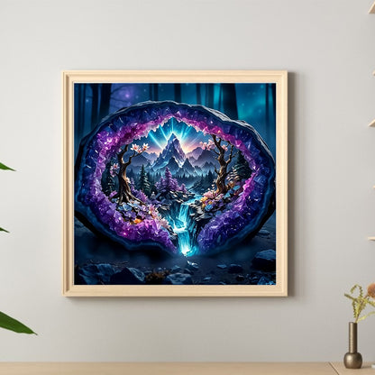 Amethyst Flower Tree - Full Round Drill Diamond Painting 30*30CM