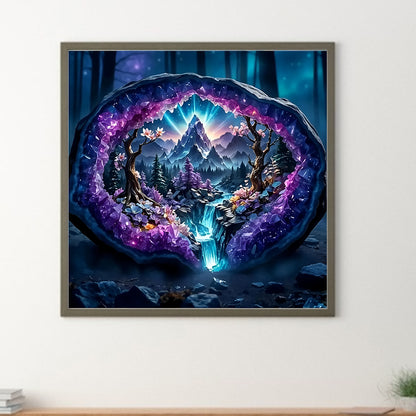 Amethyst Flower Tree - Full Round Drill Diamond Painting 30*30CM