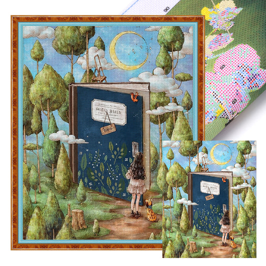 Forest Girl - 14CT Stamped Cross Stitch 45*55CM