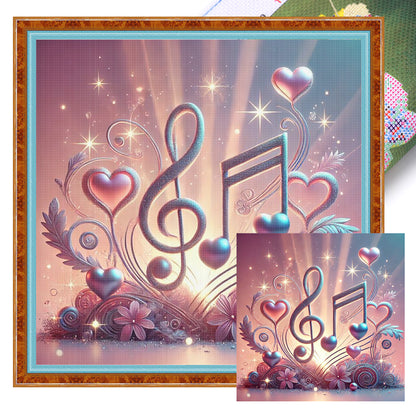 Musical Notes - 11CT Stamped Cross Stitch 40*40CM