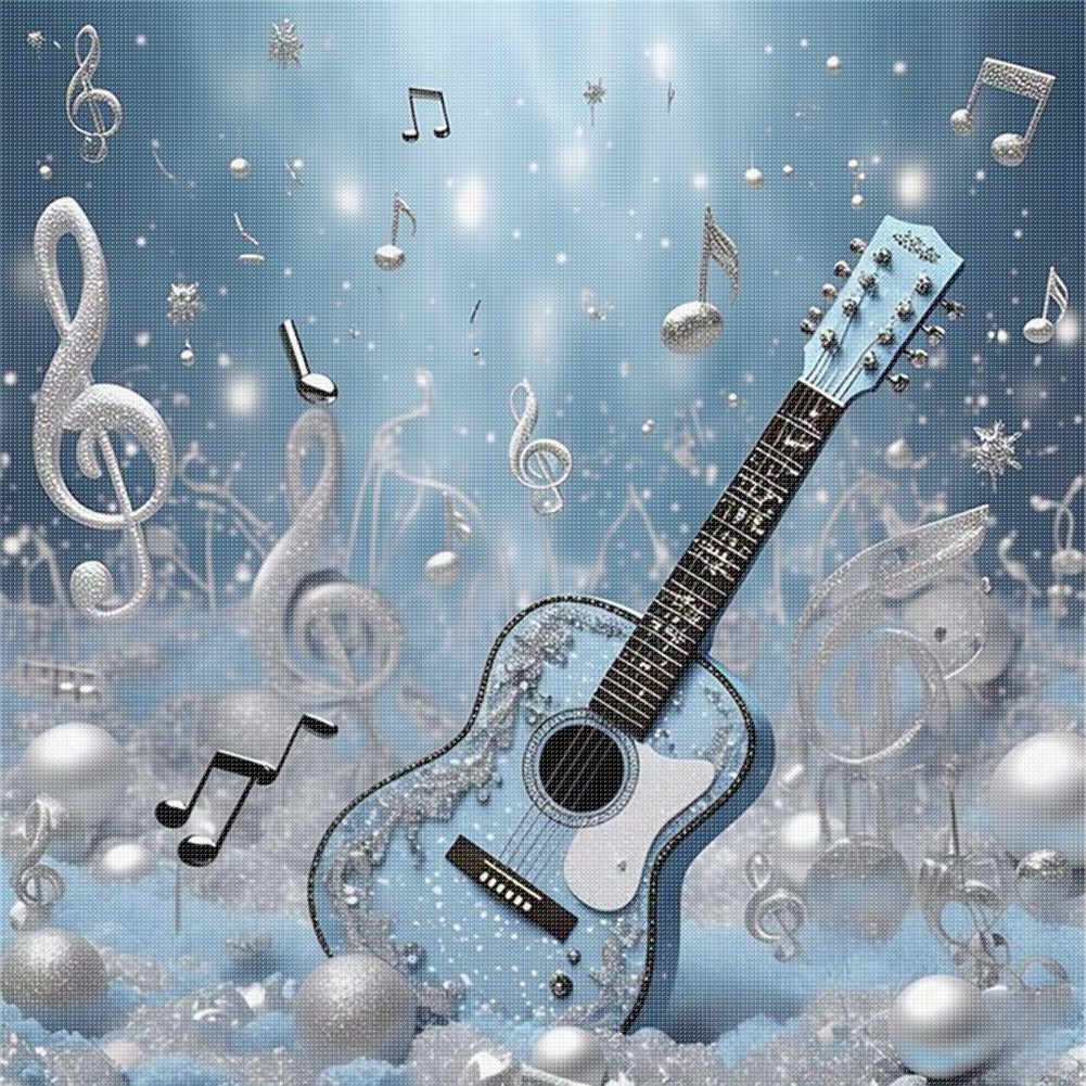 Guitar - 11CT Stamped Cross Stitch 40*40CM