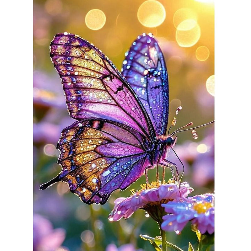 Butterfly - Full Round Drill Diamond Painting 30*40CM