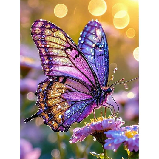 Butterfly - Full Round Drill Diamond Painting 30*40CM