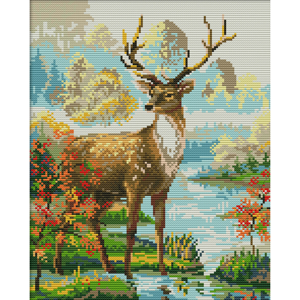 Stag - 14CT Stamped Cross Stitch 29*36CM£¨Joy Sunday£©