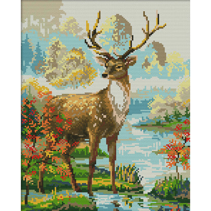 Stag - 14CT Stamped Cross Stitch 29*36CM£¨Joy Sunday£©