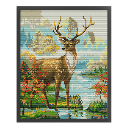 Stag - 14CT Stamped Cross Stitch 29*36CM£¨Joy Sunday£©