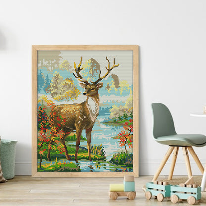 Stag - 14CT Stamped Cross Stitch 29*36CM£¨Joy Sunday£©