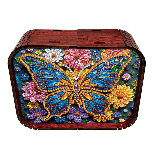 1pc Butterfly Wooden Music Box Diamond Painting Art Kit Gift for Christmas