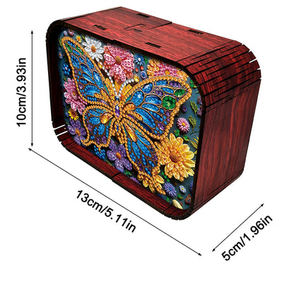 1pc Butterfly Wooden Music Box Diamond Painting Art Kit Gift for Christmas