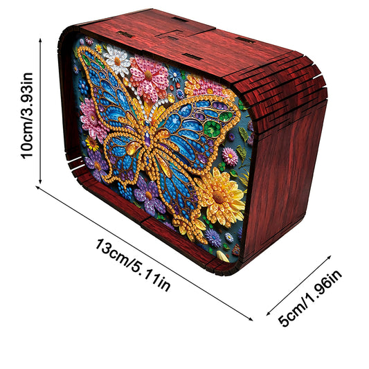1pc Butterfly Wooden Music Box Diamond Painting Art Kit Gift for Christmas
