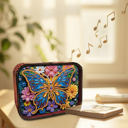 1pc Butterfly Wooden Music Box Diamond Painting Art Kit Gift for Christmas