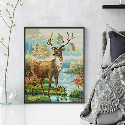 Stag - 11CT Stamped Cross Stitch 37*46CM£¨Joy Sunday£©