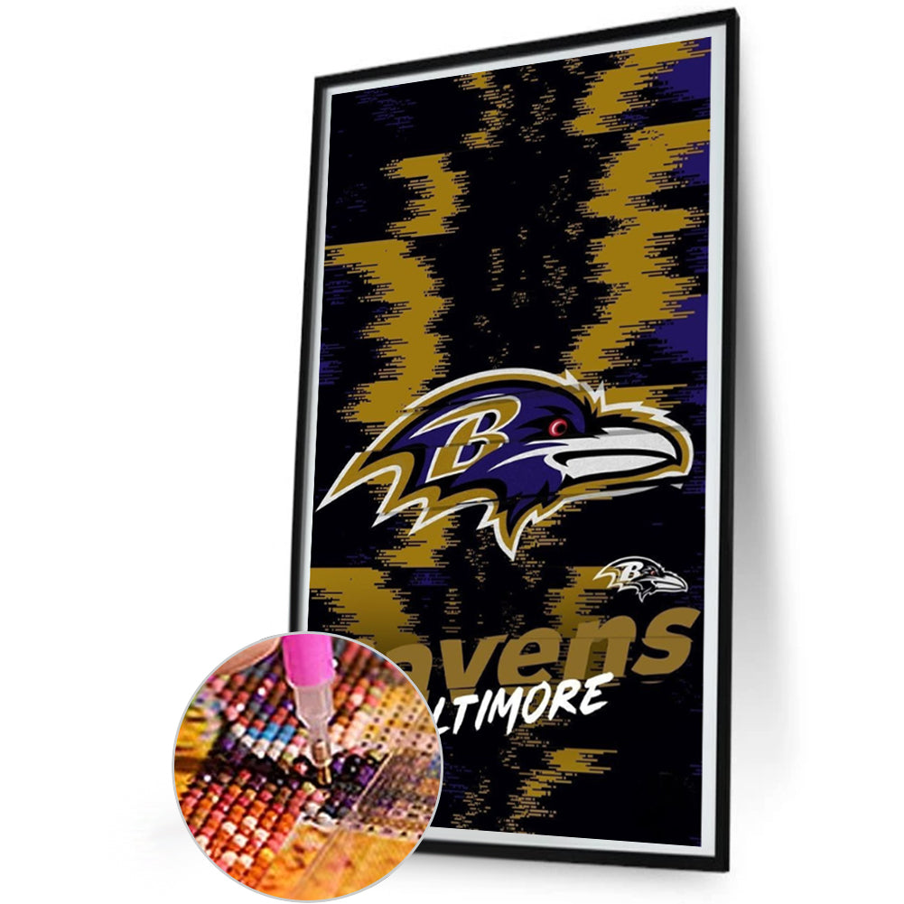 Baltimore Ravens - Full Round Drill Diamond Painting 30*55CM