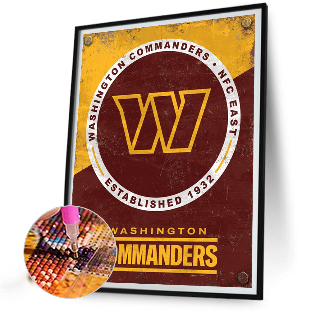 Washington Commander Nfc - Full Round Drill Diamond Painting 40*50CM