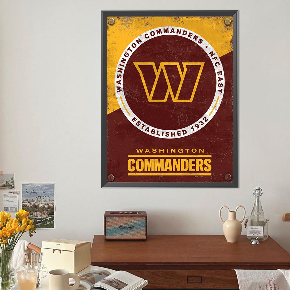 Washington Commander Nfc - Full Round Drill Diamond Painting 40*50CM