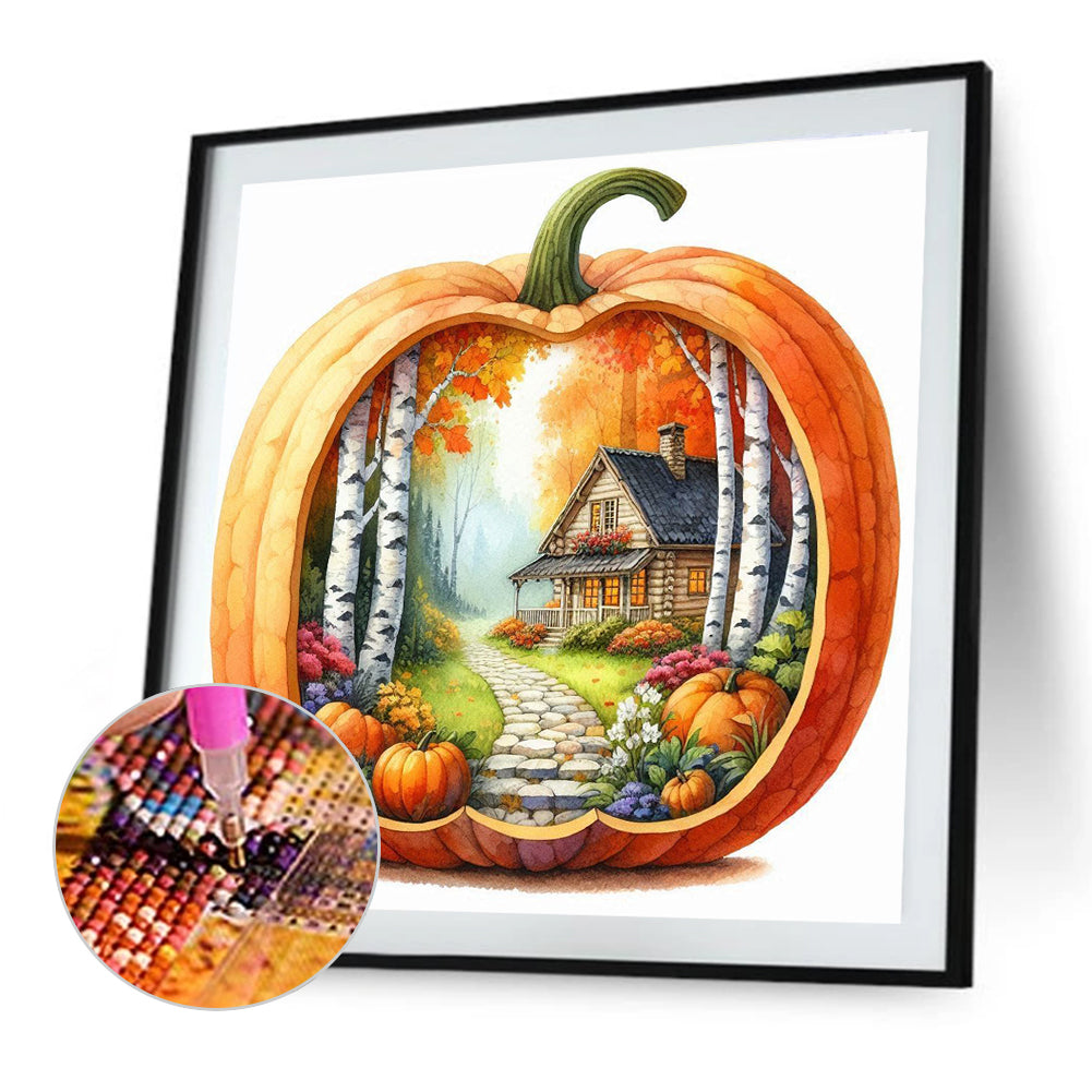 Autumn Pumpkins - Full Round Drill Diamond Painting 40*40CM