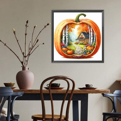 Autumn Pumpkin - Full Round Drill Diamond Painting 40*40CM