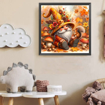 Autumn Gnome - Full Round Drill Diamond Painting 40*40CM