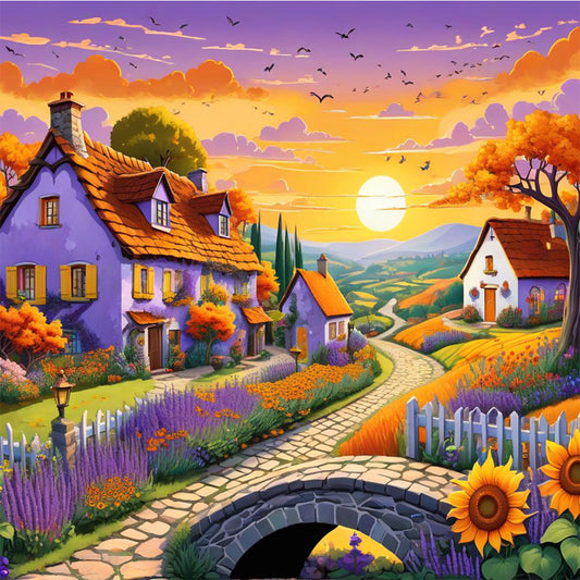 Autumn Scenery - Full Round Drill Diamond Painting 40*40CM
