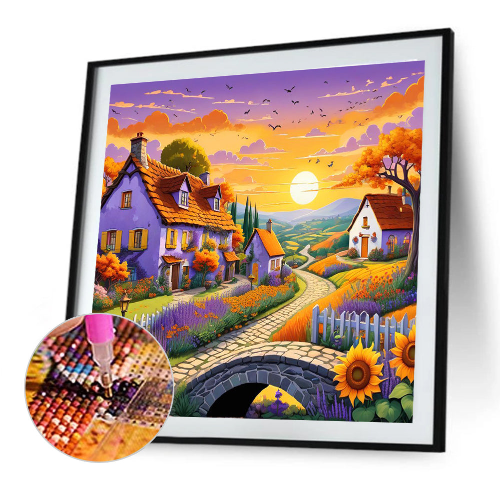 Autumn Scenery - Full Round Drill Diamond Painting 40*40CM