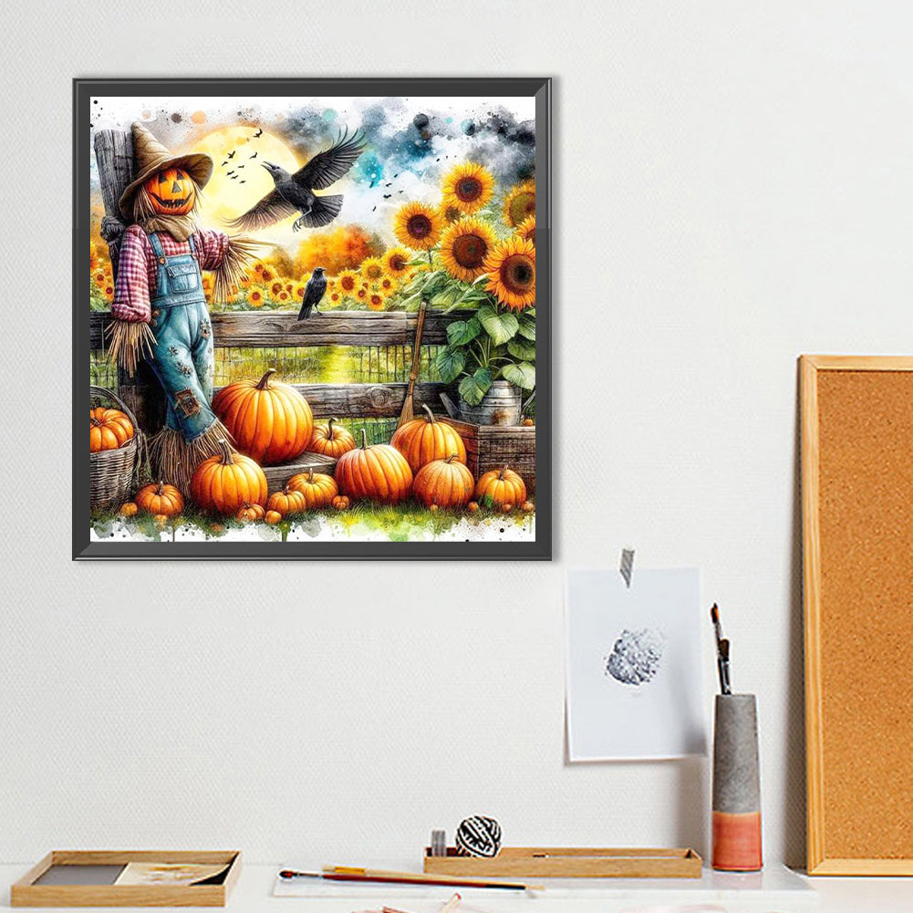 Autumn Sunflowers - Full Round Drill Diamond Painting 40*40CM
