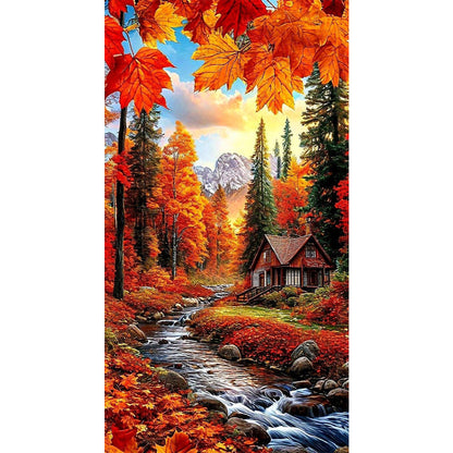 Autumn Scenery - Full Round Drill Diamond Painting 40*70CM