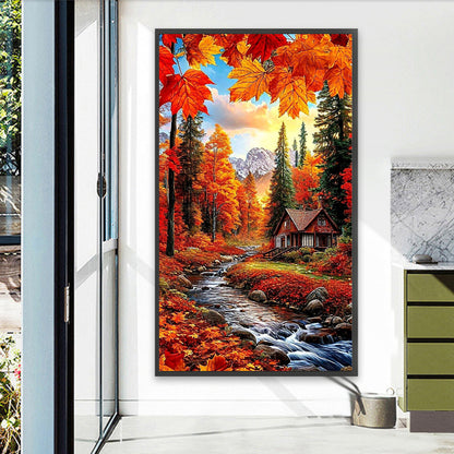 Autumn Scenery - Full Round Drill Diamond Painting 40*70CM