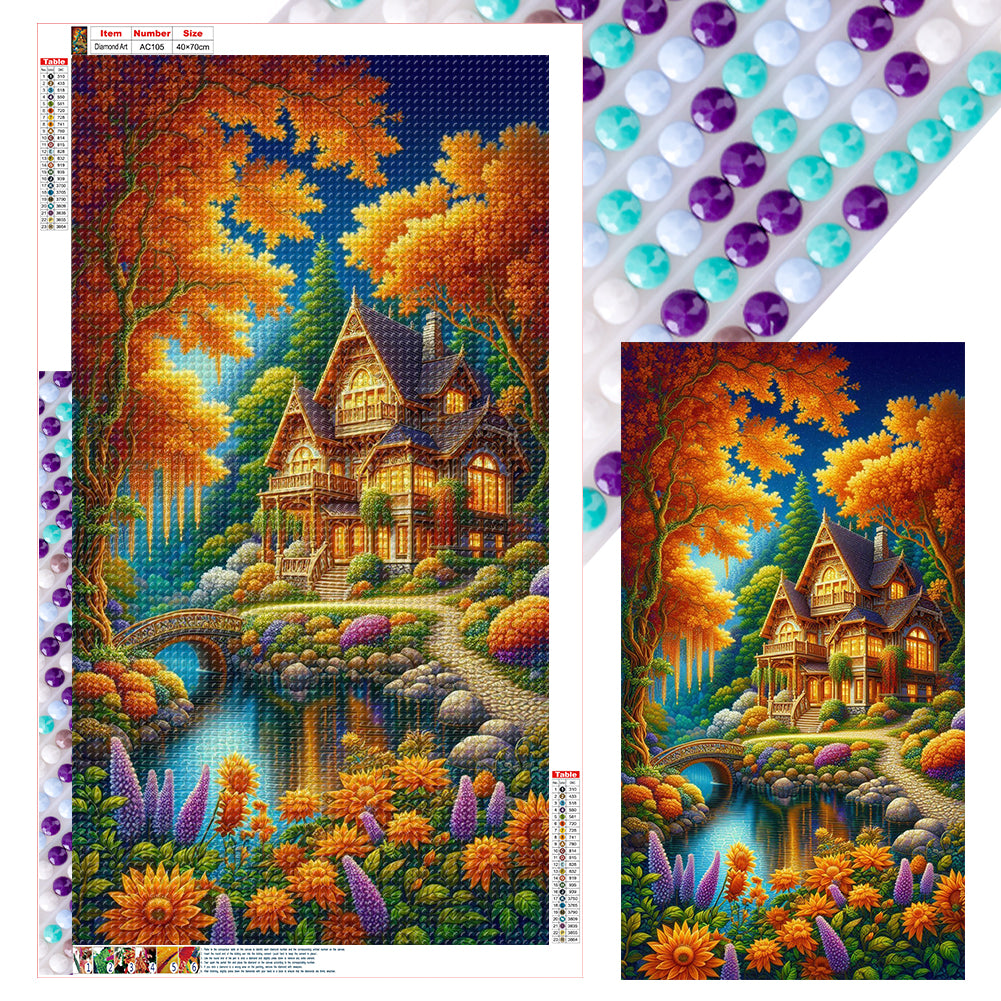 Autumn Scenery - Full Round Drill Diamond Painting 40*70CM