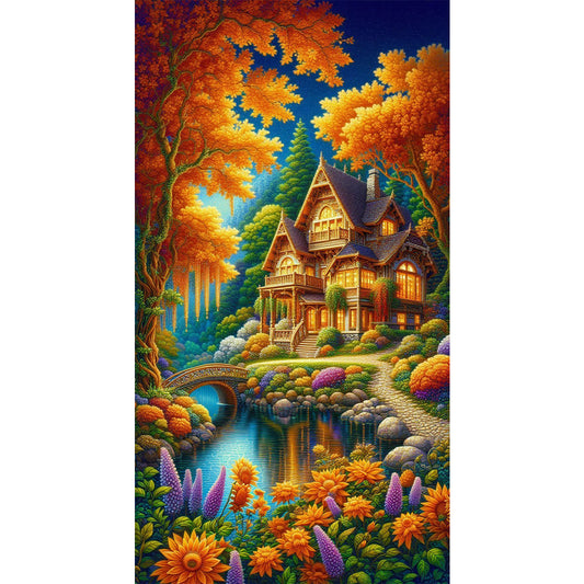 Autumn Scenery - Full Round Drill Diamond Painting 40*70CM