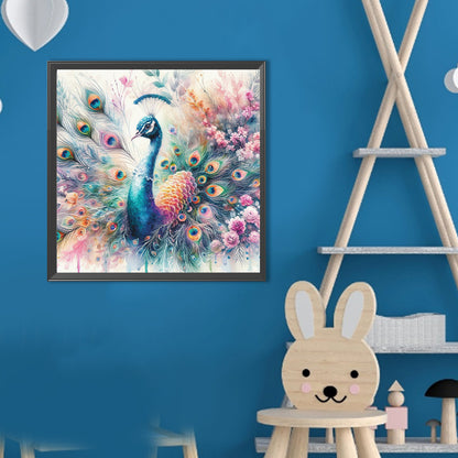 Peacock - Full Round Drill Diamond Painting 40*40CM