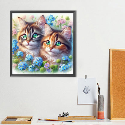 Two Cats - Full Round Drill Diamond Painting 40*40CM