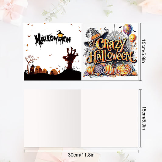 6PCS DIY Diamond Art Greeting Cards Congratulations Cards & Gifts (Halloween)