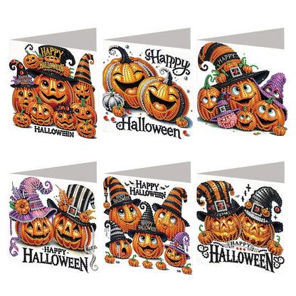6PCS DIY Diamond Art Greeting Cards Congratulations Cards & Gifts (Halloween)