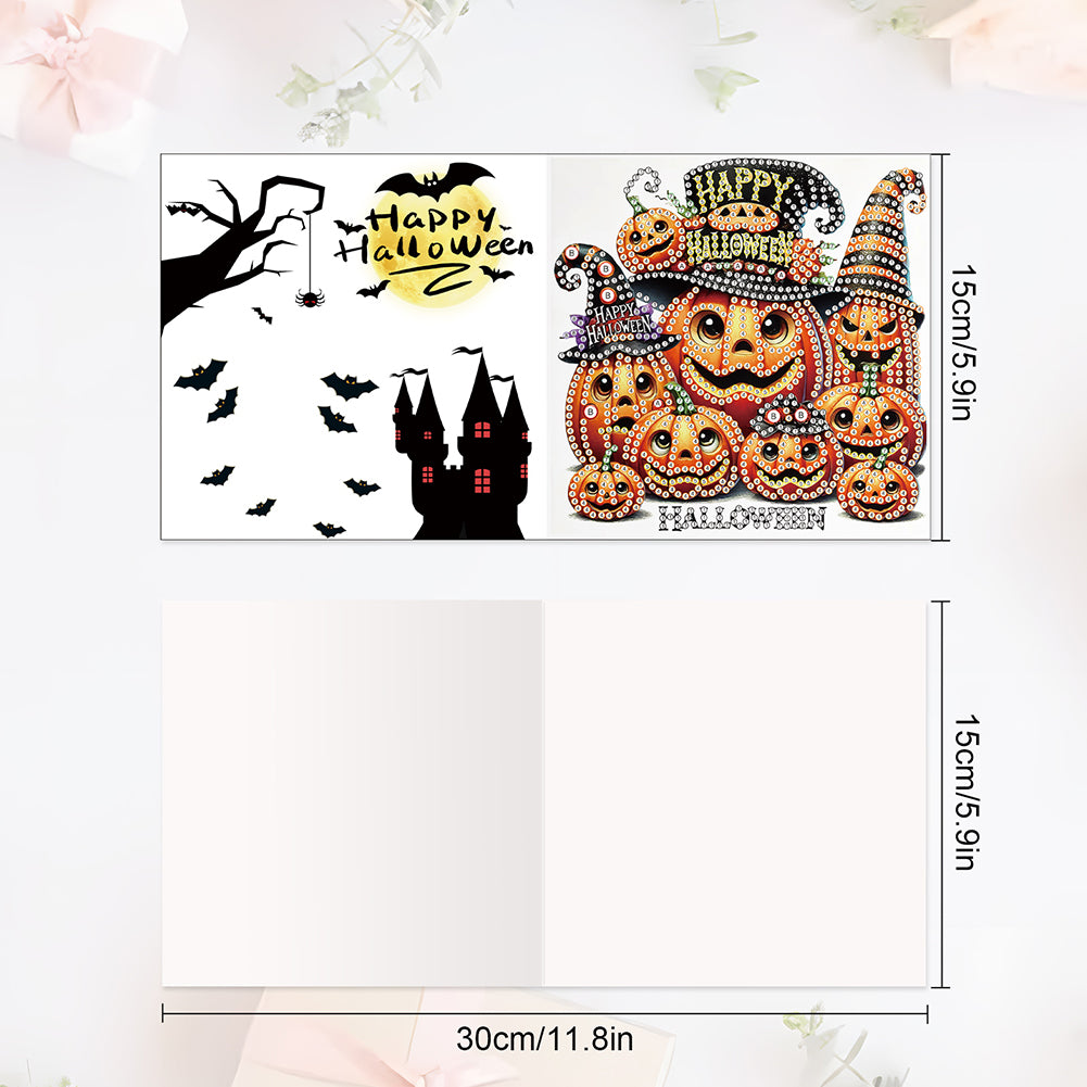 6PCS DIY Diamond Art Greeting Cards Congratulations Cards & Gifts (Halloween)
