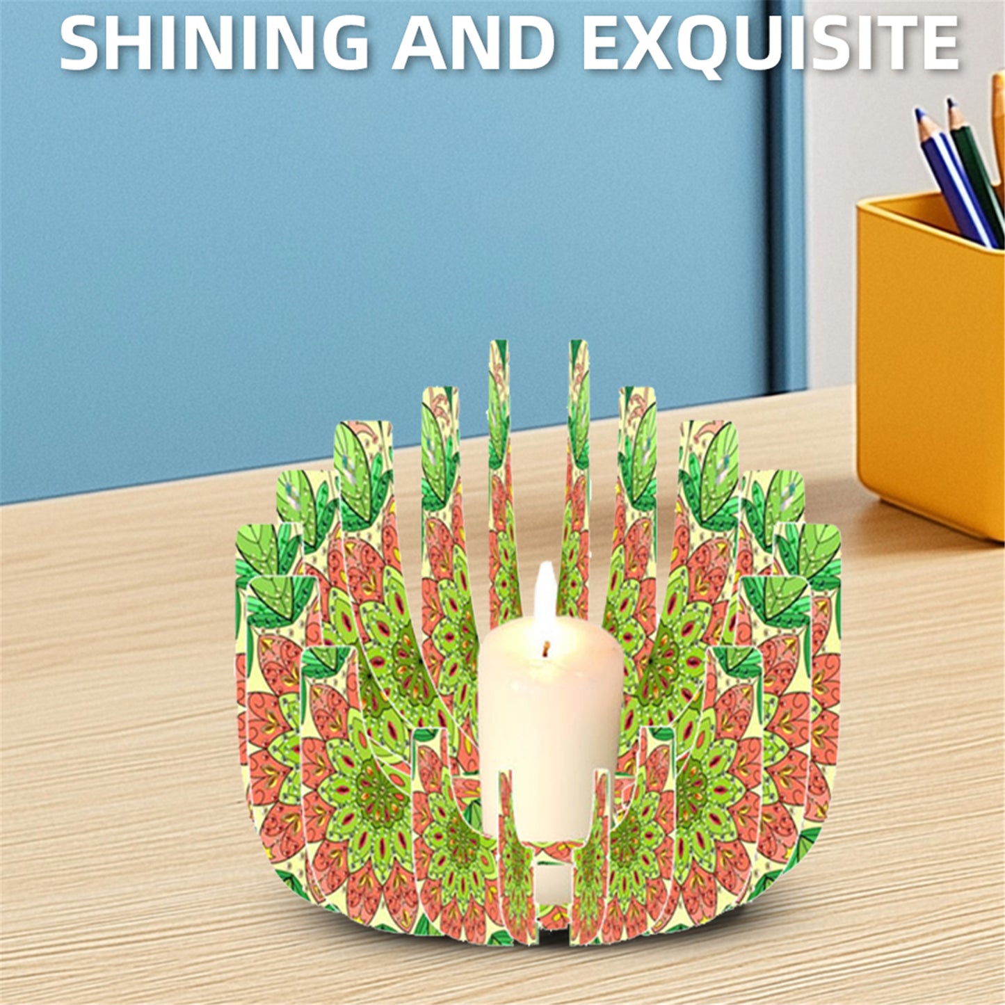 DIY Diamond Art Painting Kits of Candle Holder for Aromatherapy Home Decor