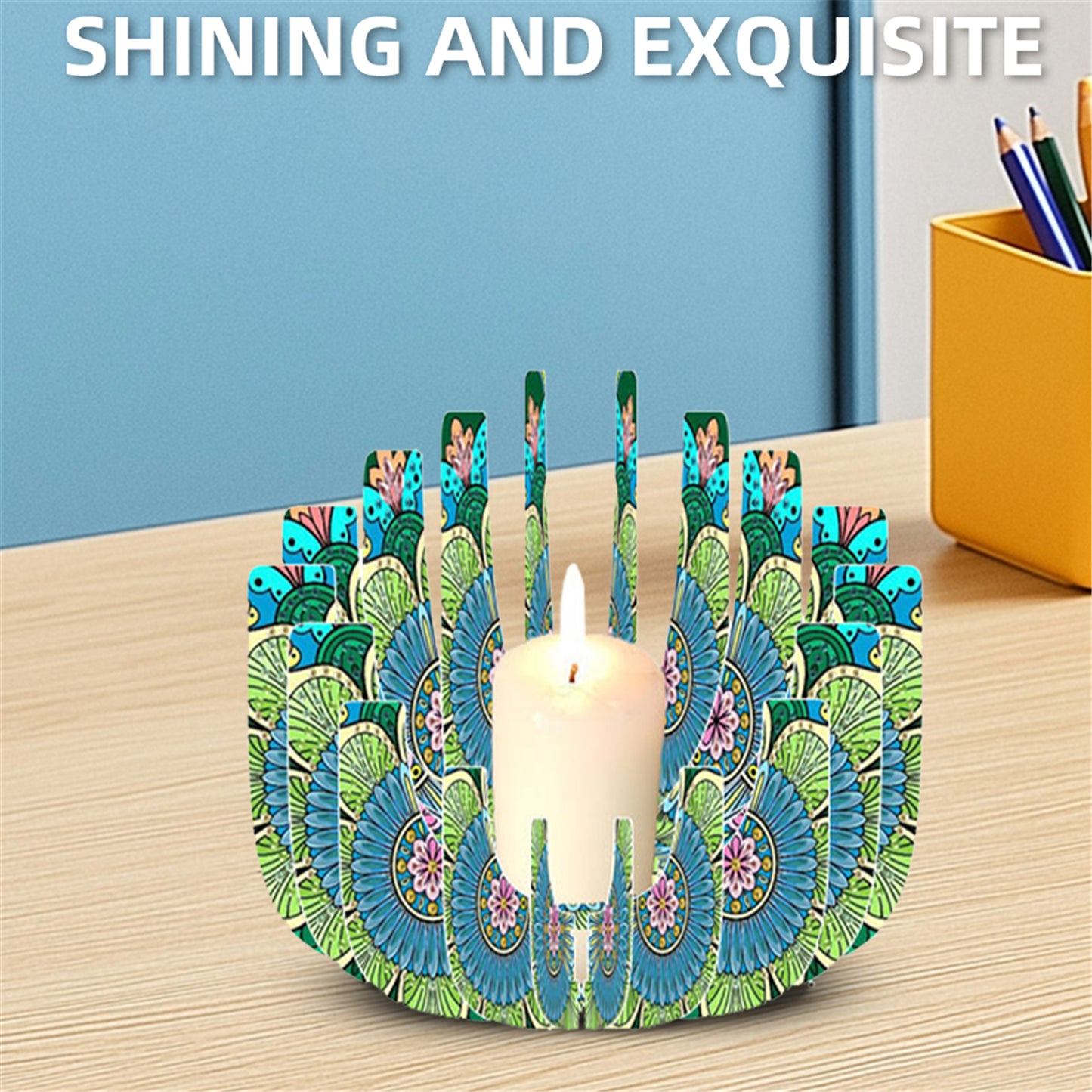 DIY Diamond Art Painting Kits of Candle Holder for Aromatherapy Home Decor