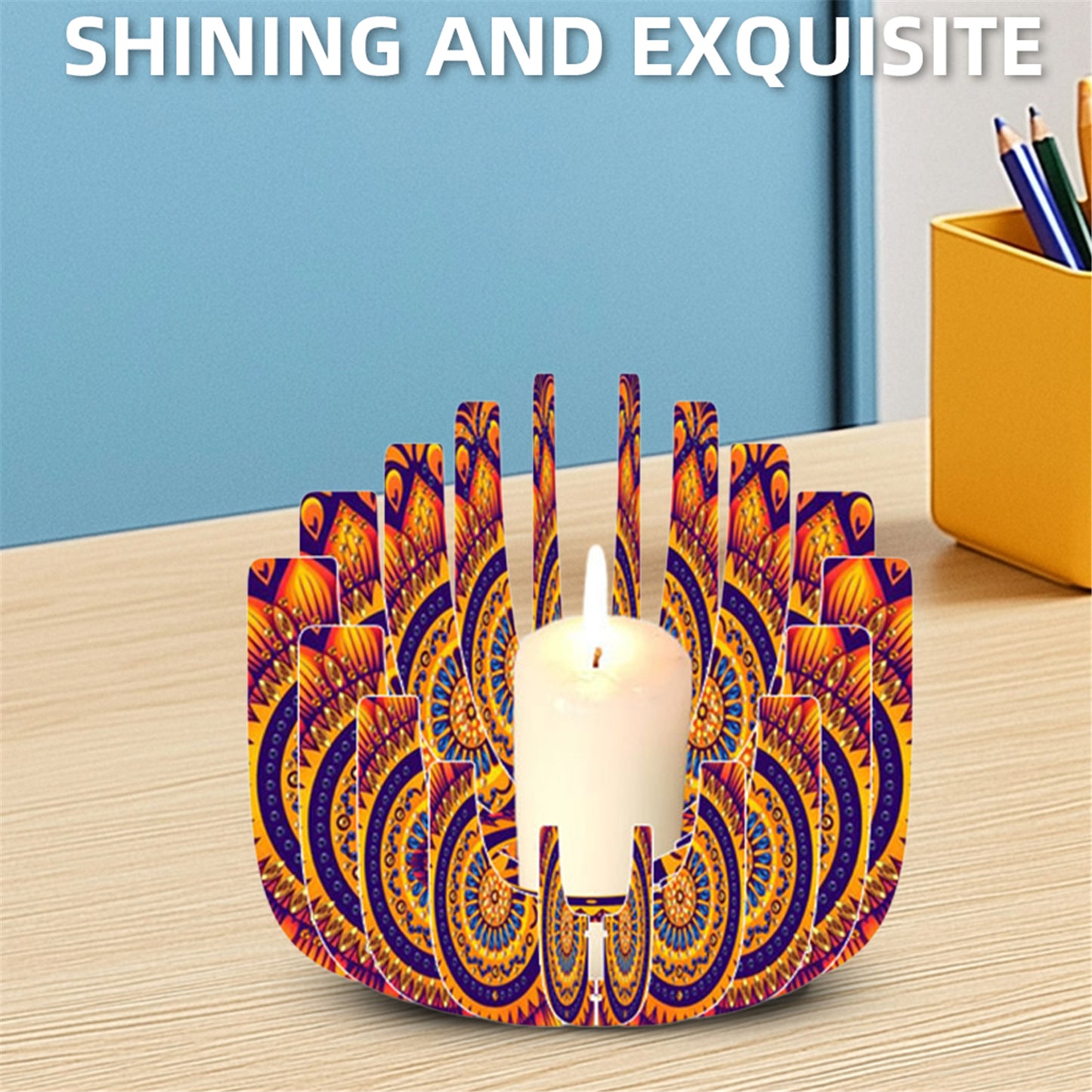DIY Diamond Art Painting Kits of Candle Holder for Aromatherapy Home Decor